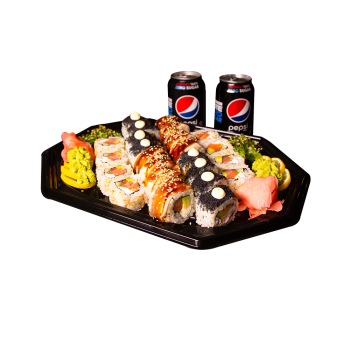 COMBO: 24 vnt. sušių rinkinys + 2 vnt. MIRINDA, PEPSI arba PEPSI MAX