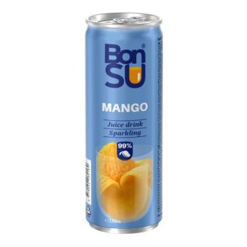 Gazuotas mangų sulčių gėrimas BONSU (99%) 0,33L